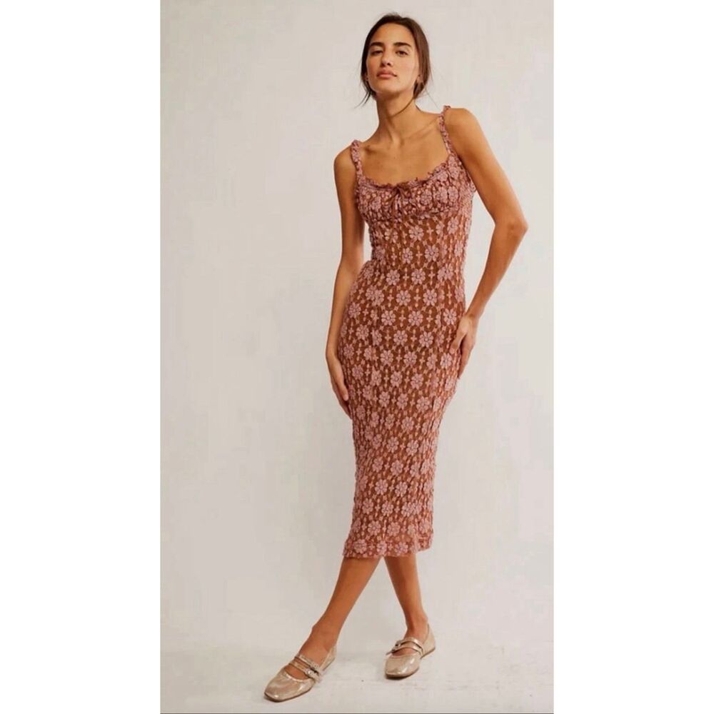 Free People Lucinda Lace Midi Dress